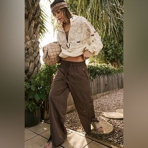 FP Movement Stadium Pants Size Medium Chocolate Brown